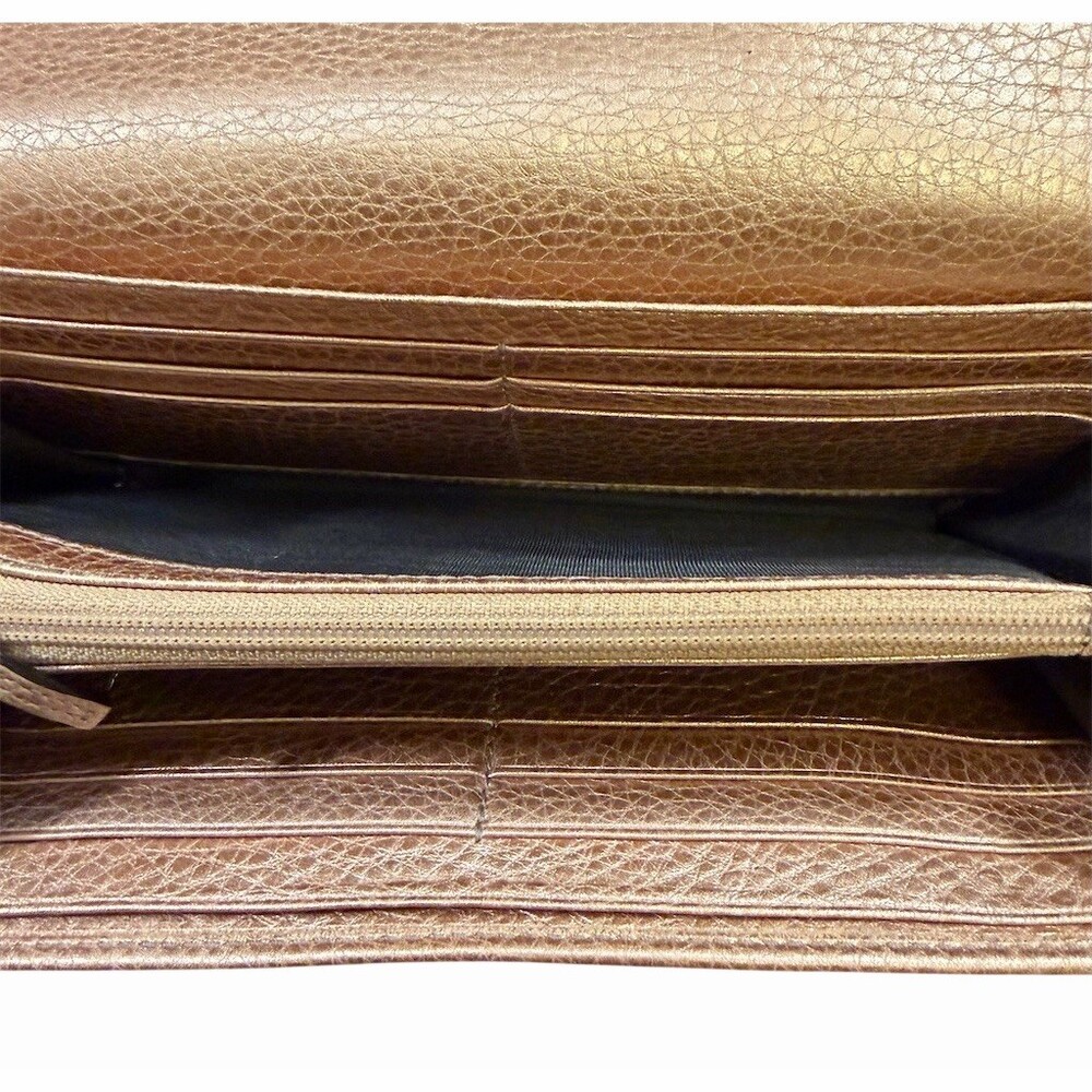 Gucci Soho Continental Wallet Pink Metallic - Picture 4 of 6